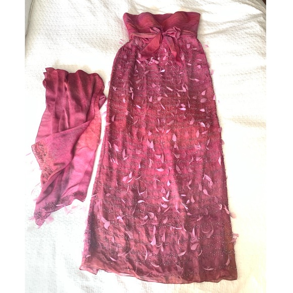 Terani Couture Dresses & Skirts - Terani Couture beaded and feathers dress size 12